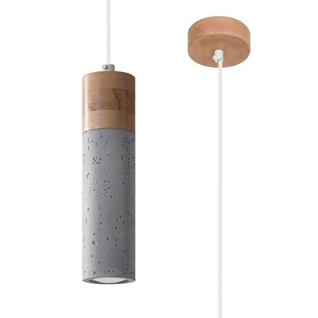 Lampa Sufitowa Oprawa Natynkowa SPOT TUBA GU10 Wisząca Zwis Tubularna Szara Brązowa Industrialna Zane Sollux