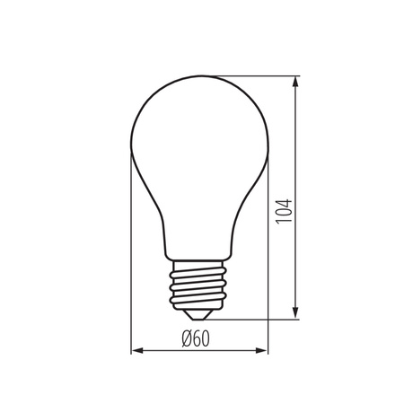 Żarówka LED E27 Edison A60 7W = 60W 810lm 2700K Ciepła Ściemnialna Przezroczysta XLED Filament Kanlux