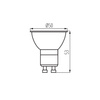 Żarówka LED GU10 PAR16 4.9W = 53W 550lm 3000K Ciepła 100° Srebrny XLED Kanlux