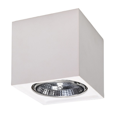 Lampa Sufitowa Oprawa Natynkowa GU10 Kostka Kwadratowa Biała Nowoczesna Seida Sollux