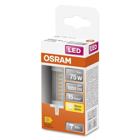 Żarówka LED Kapsułka R7s 8W = 75W 1055lm 2700K Ciepła 300° LINE Osram