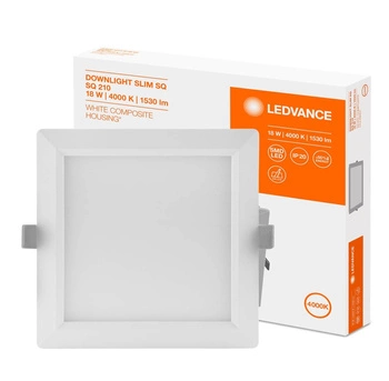 Panel LED Podtynkowy wpuszczany 18W 4000K DOWNLIGHT Slim SQ210 LEDVANCE kwadrat