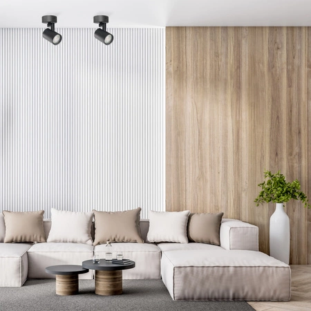 Oprawa Ścienno-Sufitowa Reflektor Punktowy GU10 Czarna LYNX Sanico Goldlux