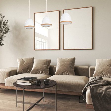 Lampa Wisząca Sufitowa STUDIO Biała 3xE27 Milagro