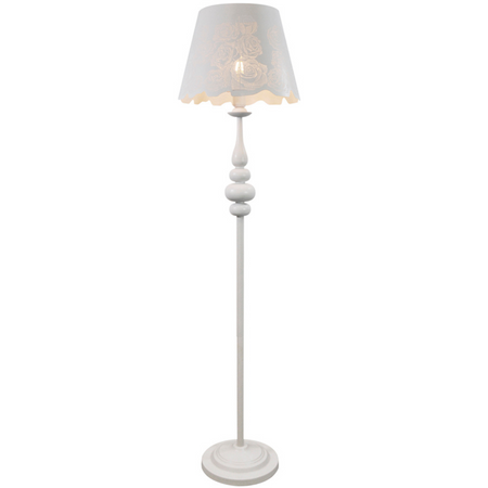 Lampa podłogowa stojąca Fabrizia 1xE27 biała 150cm - GOLDLUX (Polux)