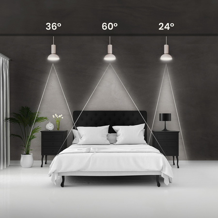 Zestaw 10x Żarówka LED GU10 6W = 50W 580lm 4000K Neutralna Regulowana 24° 36° 60° LUMILED