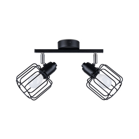 Lampa Sufitowa Wisząca 2x E14 Listwa Żyrandol Geometryczna Geometryczna Czarna Nowoczesna Beluci Sollux