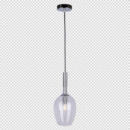 Lampa wisząca TANGO 1xE14 Opływowy Klosz Transparentny Milagro ML6163 Metal + Szkło