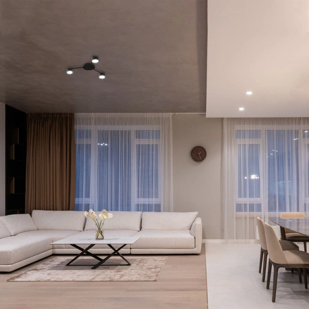 Lampa Sufitowa Żyrandol Oprawa 3x GX53 LED Czarna Nowoczesna Videx