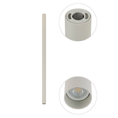 Oprawa Natynkowa Sufitowa GU10 SPOT TUBA Szara FOURTY L 10895 Nowodvorski