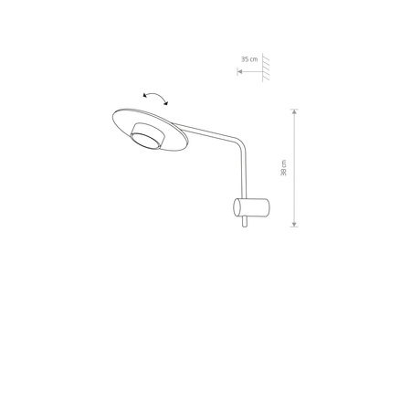 Kinkiet Ścienny Lampa Natynkowa GX53 Czarna Drewno Nowoczesna DISK 7645 Nowodvorski