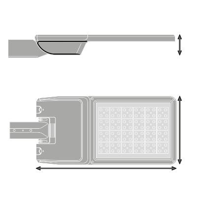 Lampa Uliczna LED Przemysłowa Oprawa Drogowa 158W 23900lm 4000K IP66 Biały Streetlight Flex Ledvance