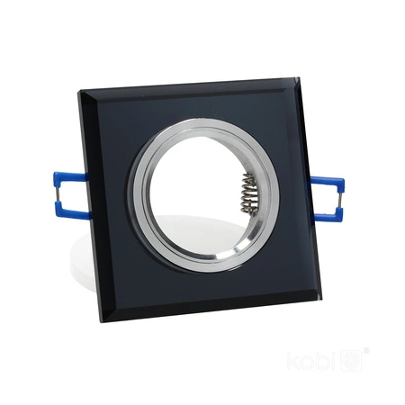 Oprawa Podtynkowa GU10 Halogenowa Wpuszczana Spot Oczko Czarna Kwadratowa Kobi