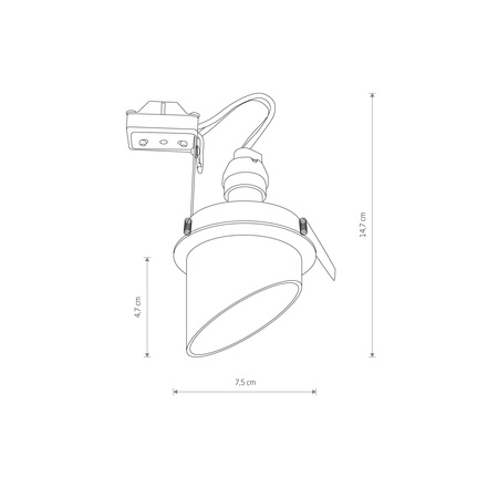 Oprawa Podtynkowa Sufitowa GU10 Biała SOLTA 10492 Nowodvorski