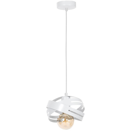 Lampa wisząca nowoczesna biała CORONA 1x E27 MiLAGRO