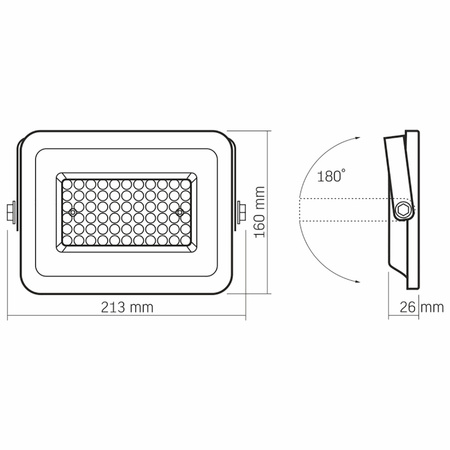 Naświetlacz LED 50W 4500lm 5000K IP65 Biały VIDEX LUCA