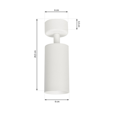 Oprawa Sufitowa Natynkowa Halogenowa MICA Biała 1xGU10 Spot Milagro