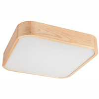 Plafon LED Lampa Sufitowa GASPAR 4xE27 Kwadratowa Drewniana LD-PD-11.2 Lamkur