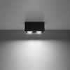 Lampa Sufitowa Oprawa Natynkowa 2x GU10 Prostokątna Czarna Nowoczesna Quad Sollux