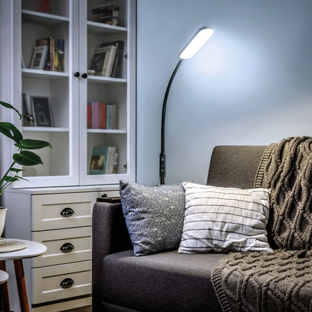 Lampa Stojąca Podłogowa LED 10W 400lm CCT 180° Czarna Telio Kobi