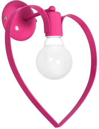 Lampa Ścienna Kinkiet AMORE DARK Różowa 1xE27 Milagro