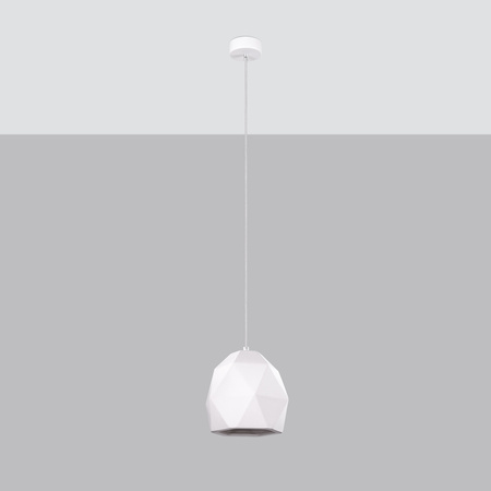 Lampa Sufitowa Wisząca Zwis E27 Żyrandol Geometryczna Biała Nowoczesna Mint Sollux