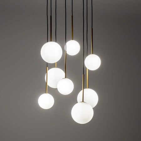 Lampa Sufitowa Wisząca 8x G9 Czarny Biały Klasyczna KARO 10934 Nowodvorski