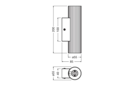 Lampa Ścienna Dekoracyjna Kinkiet Oprawa Natynkowa GU10 Czarny Decor Ledvance