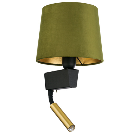 Lampa Ścienna CHILLIN II 8214 Nowodvorski Zielono-Złota E27+G9 Kinkiet Abażur Klasyczna