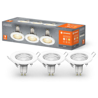 Zestaw 3x Oprawa Podtynkowa GU10 2.6W 230lm 230V 2700K Ciepła Biała LED SPOT LEDVANCE