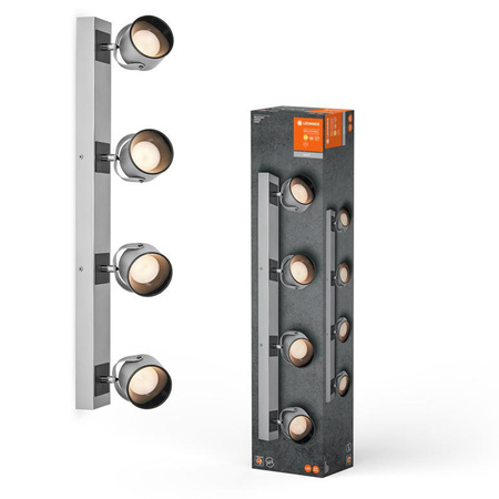 Lampa Sufitowa Ścienna LED Reflektor 4-Punktowy Dekoracyjny Ozdobny 22W Srebrny LEDVANCE