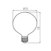 Żarówka LED E27 G125 11W = 99W 1520lm 2700K Ciepła 320° XLED Filament Kanlux