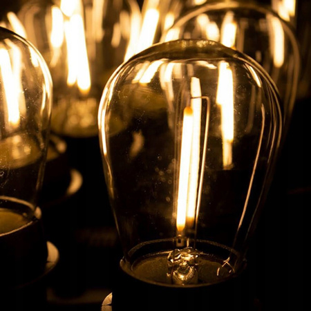 5-PAK Żarówka LED E27 ST14 1W = 10W 2700K Ciepła 100lm Filament do Girlandy LUMILED