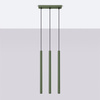 Lampa Wisząca Sufitowa Zwis Tuba Spot 3x G9 Oliwkowa Pastelo Ocean Green SL.1520 Sollux