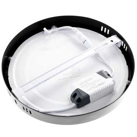 Plafon natynkowy Panel LED 12W 4000K Czarny okrągły Proma LVT