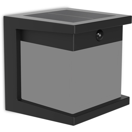 Kinkiet Ogrodowy Lampa Zewnętrzna Elewacyjna Solarny 3.8W 400lm 2700K Ciepła IP44 Czarna z Czujnikiem Ruchu Diara Philips