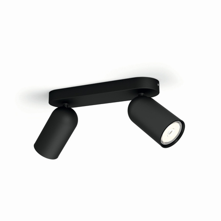 Lampa Sufitowa Reflektor Natynkowy 2 x GU10 Czarna Pongee Philips