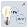 Żarówka LED E27 A60 11W = 100W 1521lm 3000K Ciepła 360° FILAMENT LUMILED