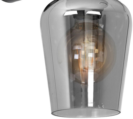 Kinkiet lampa ścienna czarna MiLAGRO ROMA BLACK 1x E27