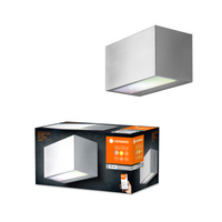 Lampa Ogrodowa Zewnętrzna Kinkiet Elewacyjny LED 14W 600lm 3000K Ciepła RGBW Góra Dół Ściemnialna IP44 Srebrny SMART+ WiFi Brick Ledvance