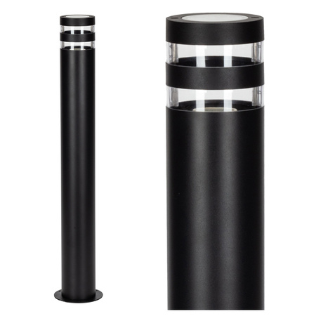 Lampa Ogrodowa Stojąca Słupek E27 Czarna IP54 Rino Sanico Goldlux