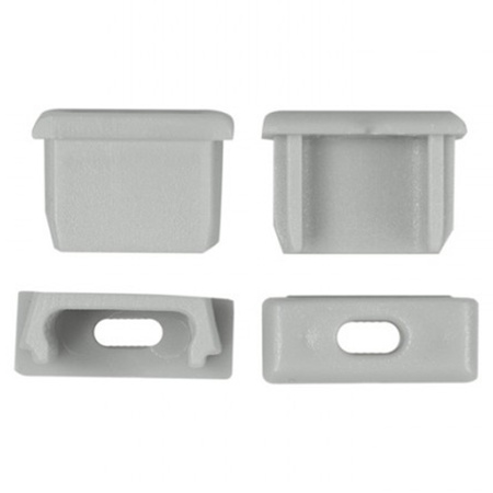 Profil Aluminiowy do Taśm LED Anodowany Wpuszczany/Natynkowy 2m z Mlecznym Kloszem i Zaślepkami Ecolight