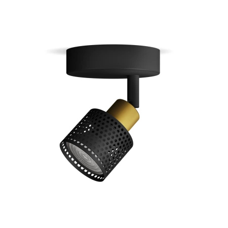 Lampa Ścienna Sufitowa Kinkiet GU10 LED Czarna-Miedziana Niall Philips