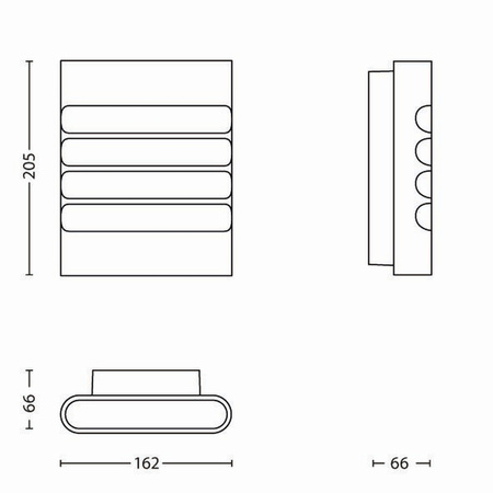 Kinkiet Ogrodowy Lampa Elewacyjna Zewnętrzna LED 3W 270lm 2700K IP44 Srebrna Raccoon Philips