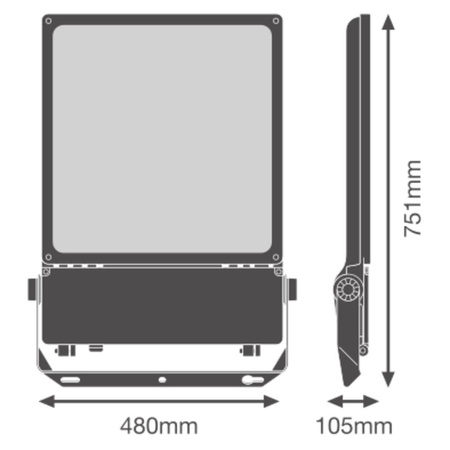 Naświetlacz LED Reflektor Zewnętrzny Lampa Ściemnialny 36W 52500lm 4000K IP66 Biały Floodlight Ledvance