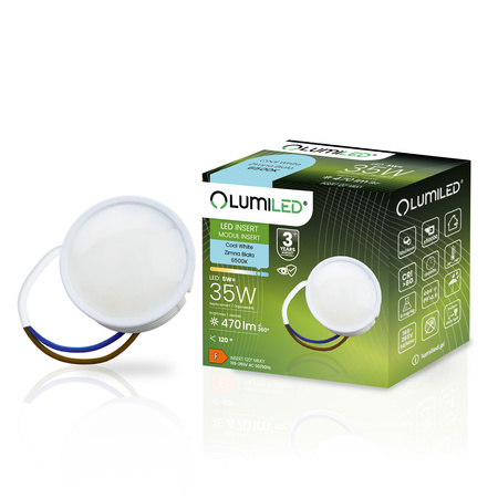 10x Moduł LED INSERT 5W 470LM 120° 6500K Zimna LUMILED