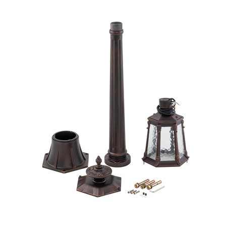 Lampa Ogrodowa Oprawa Zewnętrzna Stojąca Słupek E27 Miedziana Wodoodporna IP44 AMUR 4694 Nowodvorski