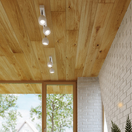 Lampa Sufitowa Oprawa Natynkowa Reflektor 2x GU10 Ruchoma Minimalistyczna Kulista Biała Nowoczesna Oculare Sollux