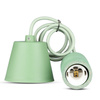 Lampa Wisząca Oprawa E27 Betonowy klosz z zielonym kablem VT-7668 V-TAC