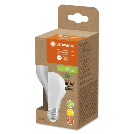 Żarówka LED A60 E27 3.8W = 60W 806lm 3000K Ciepła Biała FILAMENT LEDVANCE